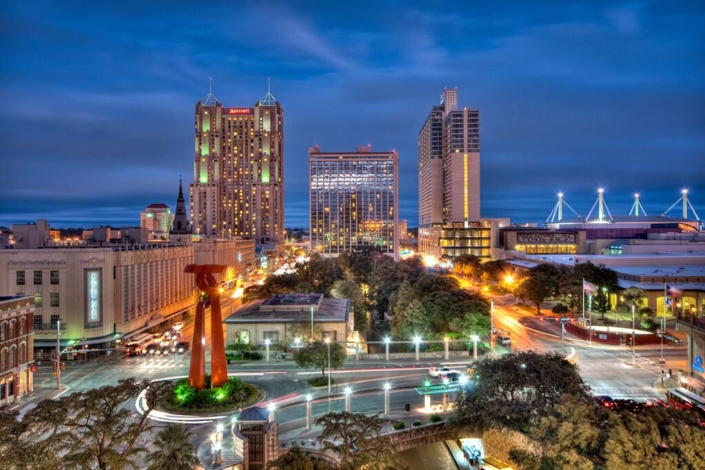 San Antonio, TX at night
