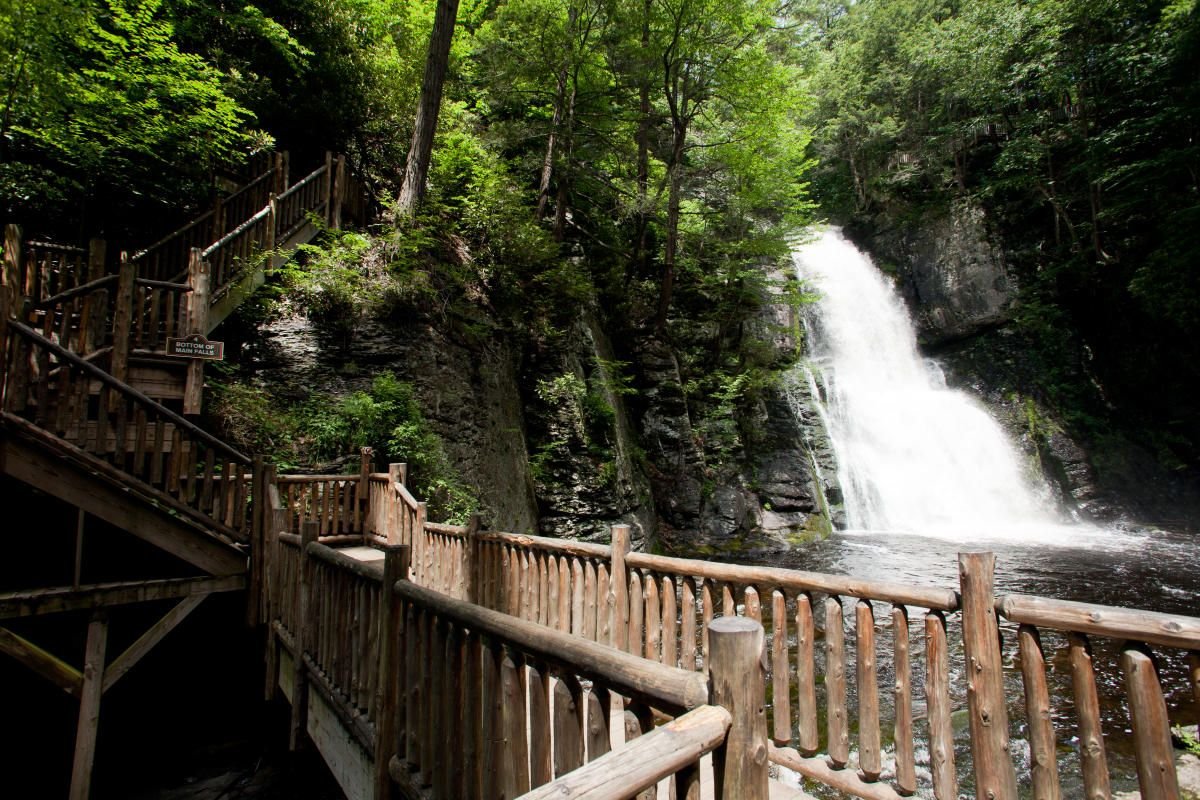 Poconos, PA waterfall view
