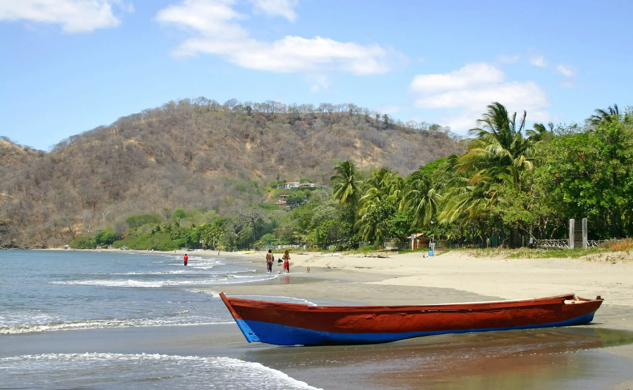 Guanacaste, Costa Rica beach and boat