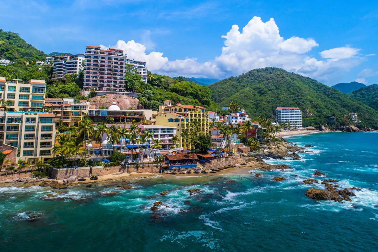 Puerto Vallarta beach side area and hotels
